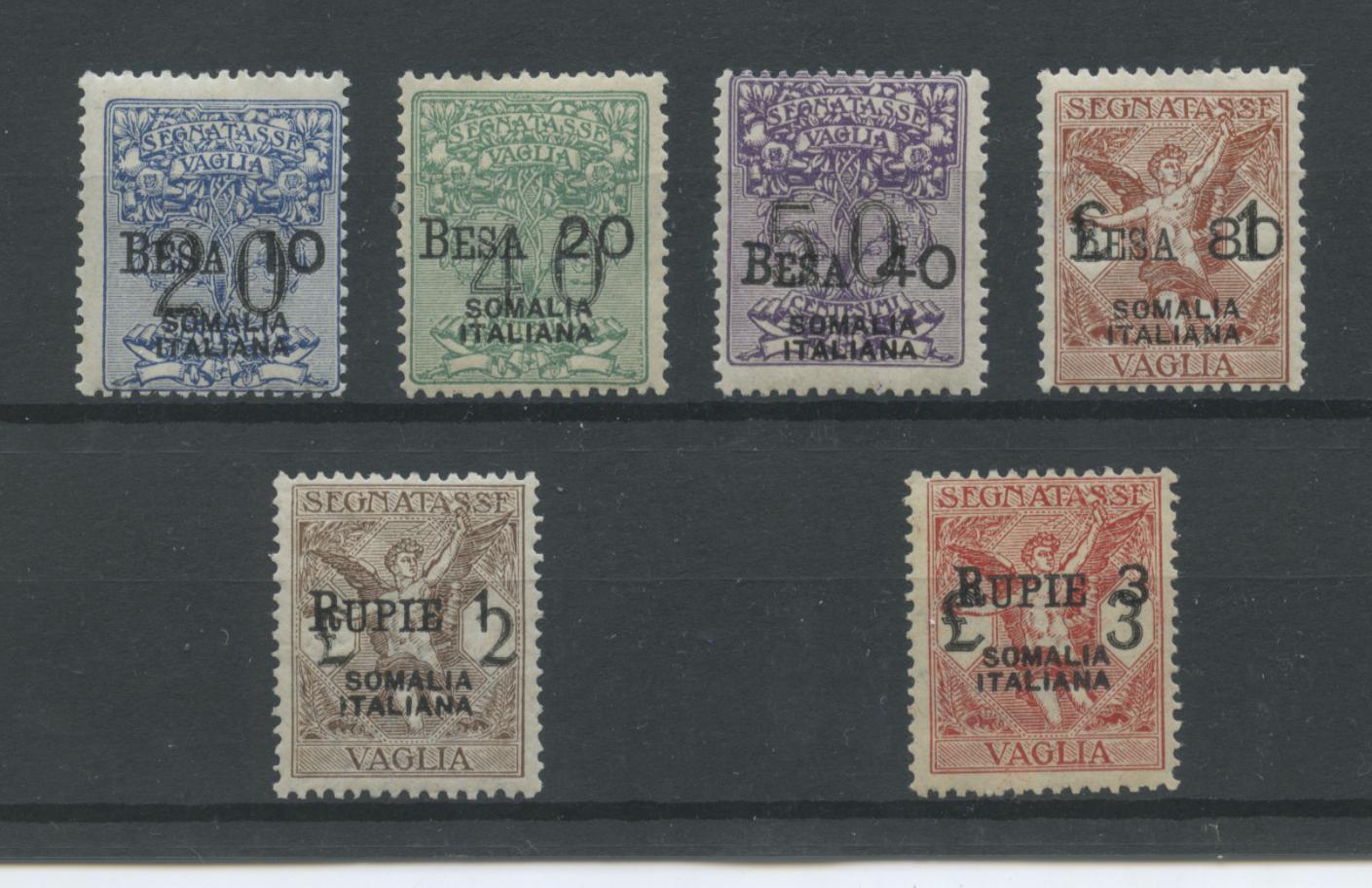 Scansione lotto: COLONIE SOMALIA 1924 VAGLIA 6V. **