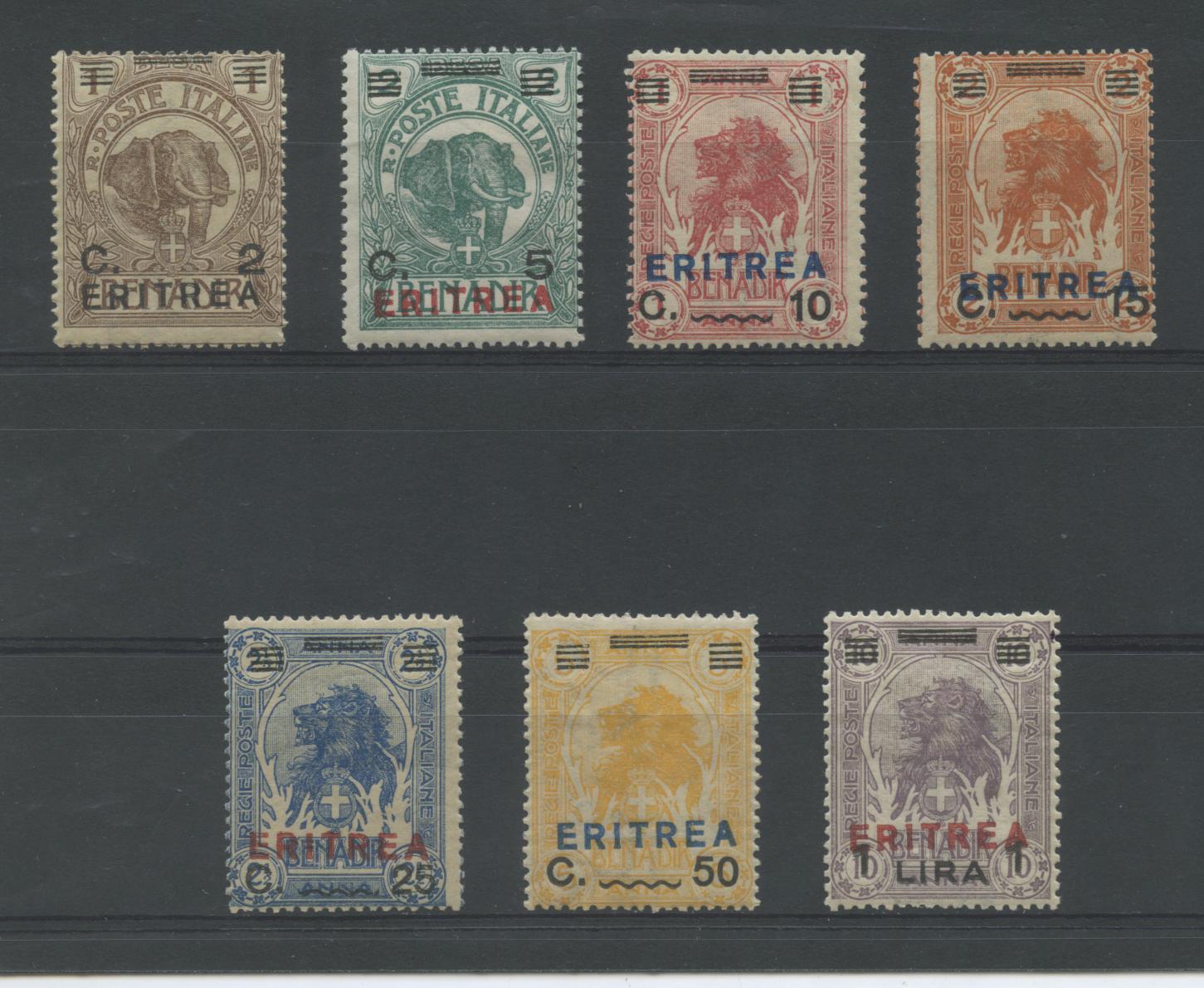 Scansione lotto: COLONIE ERITREA 1924 LEONI 7V. **