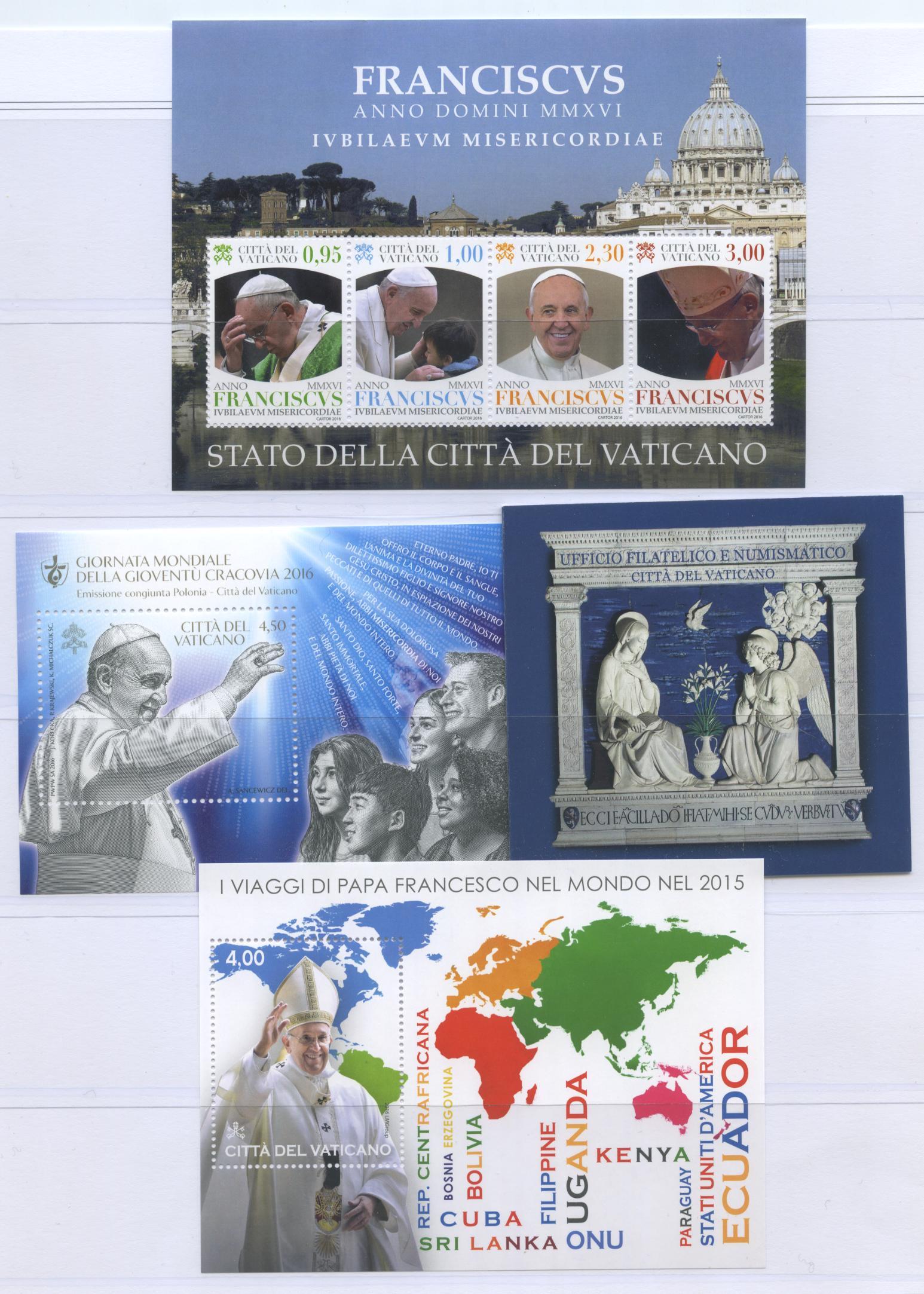 Scansione lotto: VATICANO 2016 ANNATA CPL. 28V.+3BF+1LB **