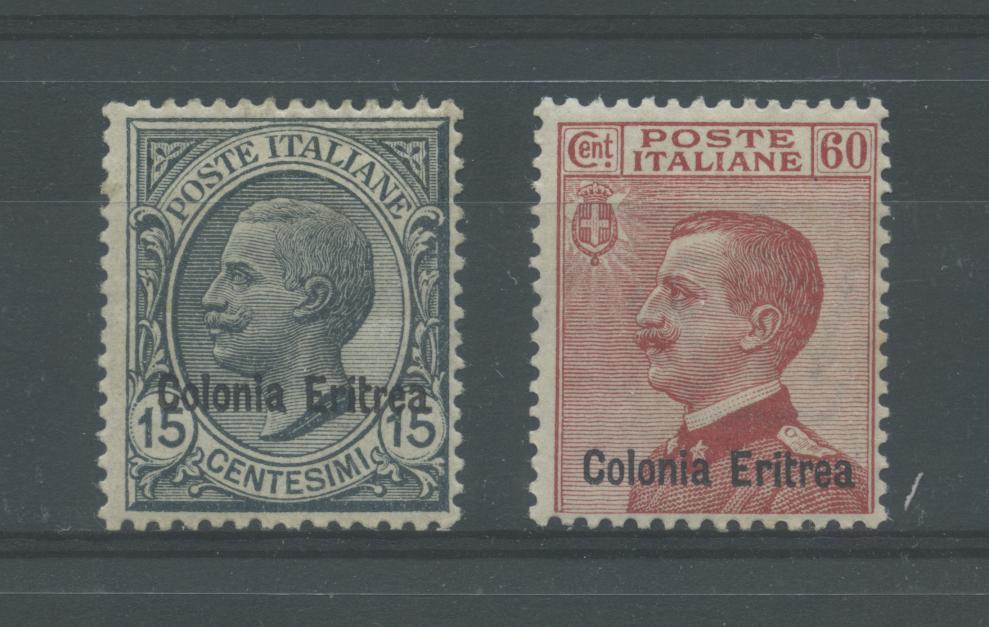 Scansione lotto: COLONIE ERITREA 1918/20 SOVR. 2V. 3 **