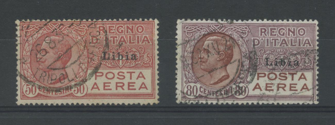 Scansione lotto: COLONIE LIBIA 1928/9 POSTA AEREA 2V. US.