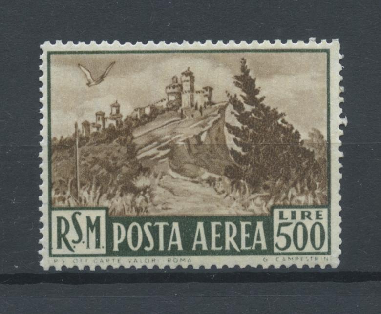 Scansione lotto: SAN MARINO 1951 POSTA AEREA L.500 3 **