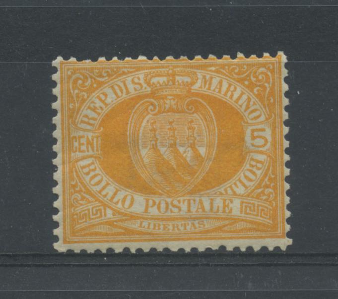 Scansione lotto: SAN MARINO 1877 5C. GIALLO *