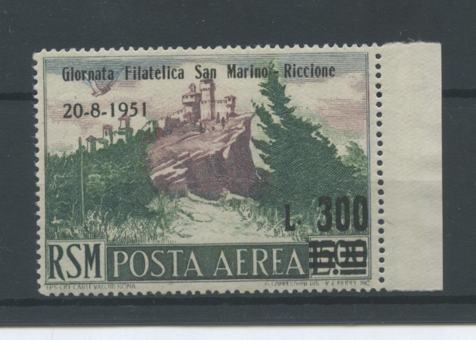 Scansione lotto: SAN MARINO 1951 P.A. 300L. SU 500L. 2 ** LUSSO