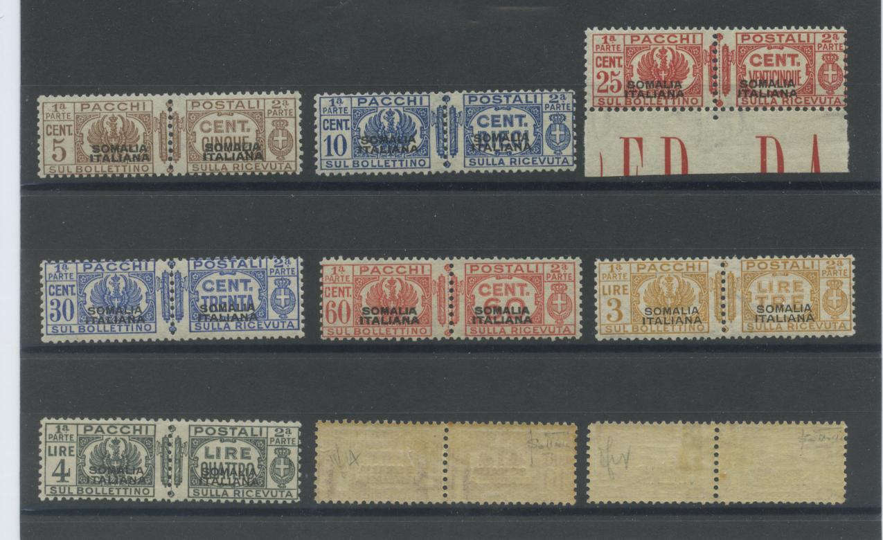 Scansione lotto: COLONIE SOMALIA 1928/41 PACCHI 9V. 3 **  CERT.