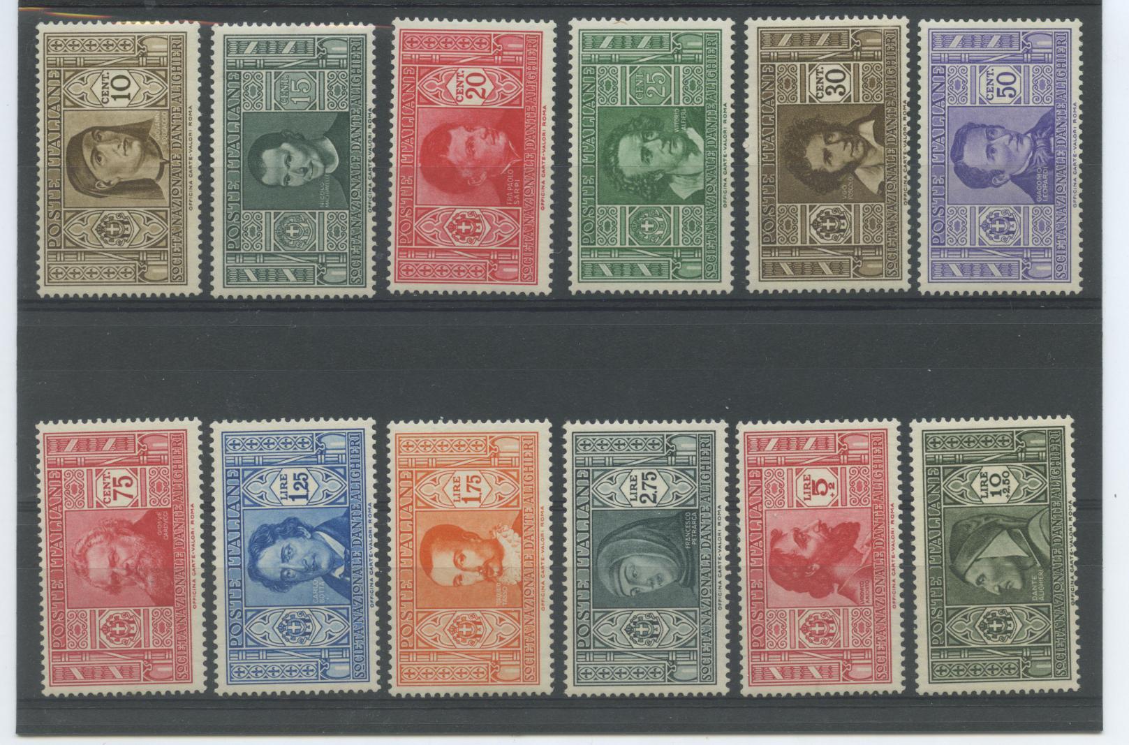 Scansione lotto: REGNO 1932 DANTE POSTA ORDINARIA 12V. **
