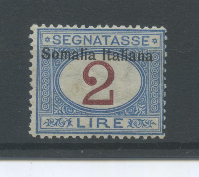 Scansione lotto: COLONIE SOMALIA 1909 TASSE L.2 N.20 *