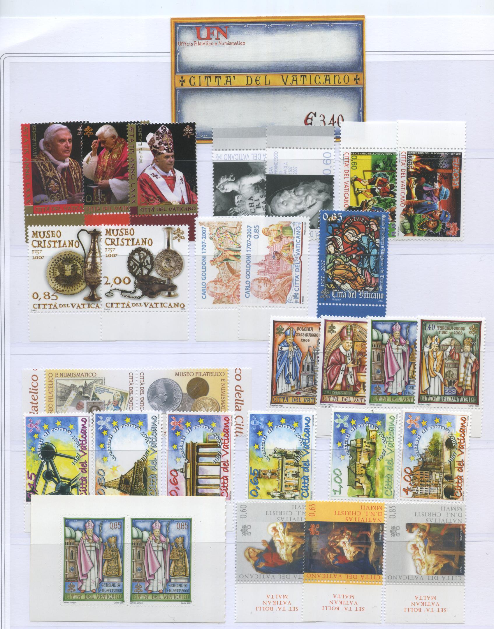 Scansione lotto: VATICANO 2007 ANNATA CPL. 28V.+5BF+1LB **