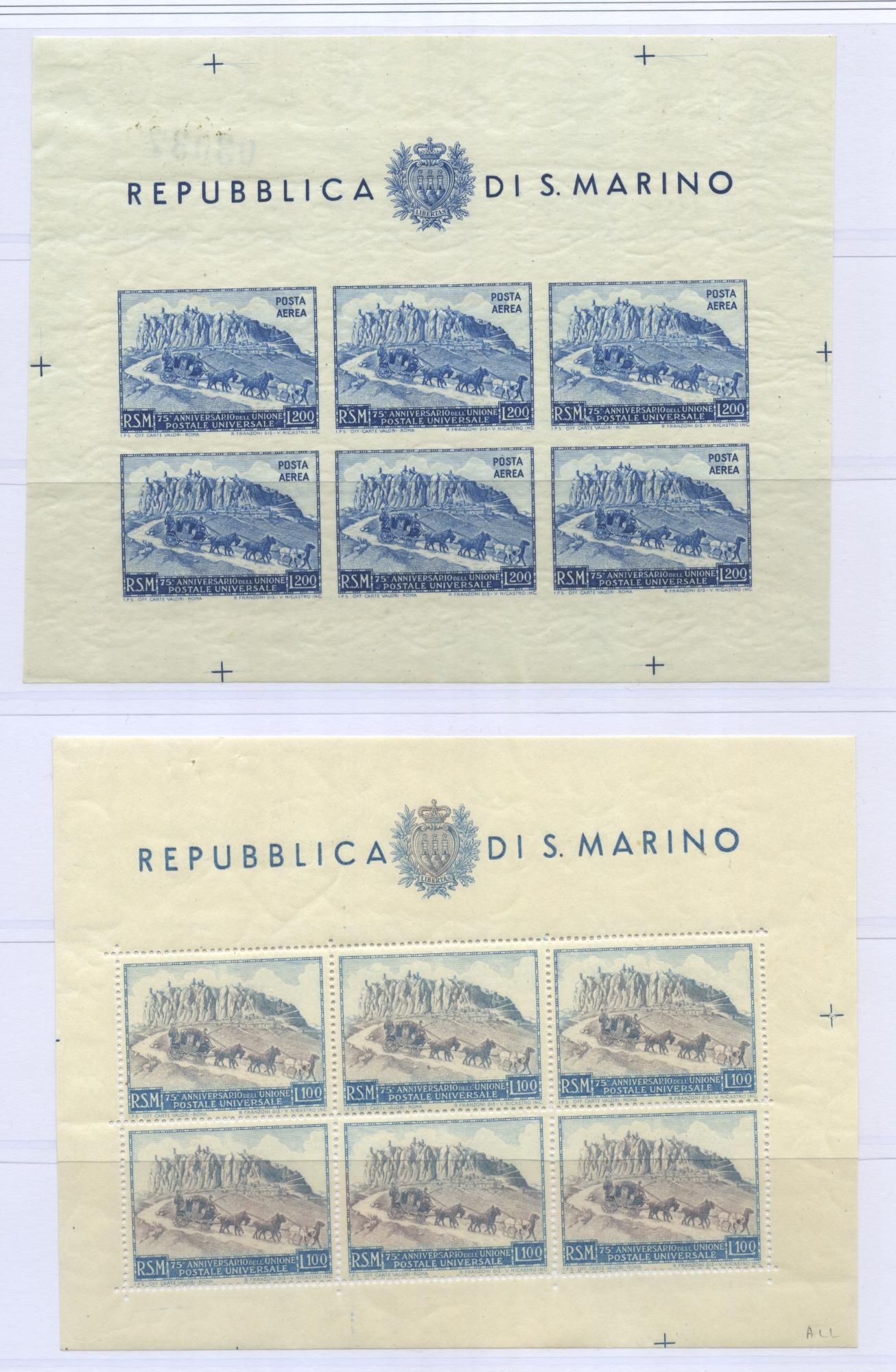 Scansione lotto: SAN MARINO 1949/51 BF UPU 4V. **