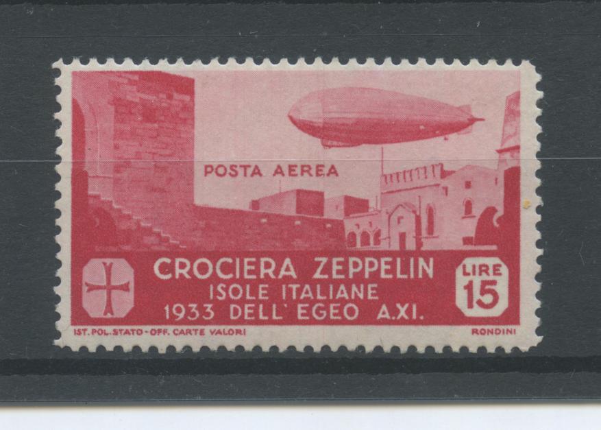 Scansione lotto: COLONIE EGEO 1933 ZEPPELIN L.15 *