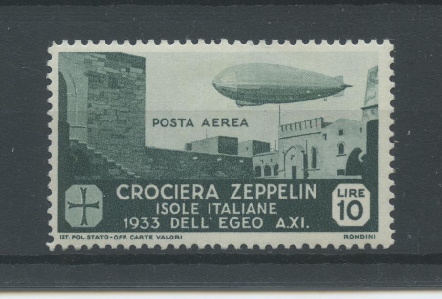 Scansione lotto: COLONIE EGEO 1933 ZEPPELIN L.10 *