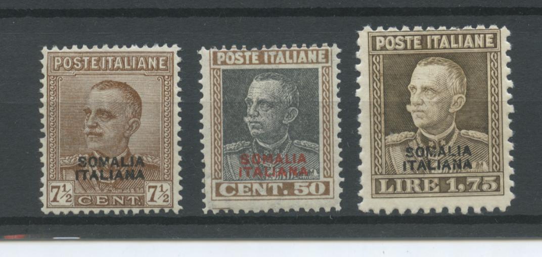 Scansione lotto: COLONIE SOMALIA 1928 SOVR. 3V. 2 *