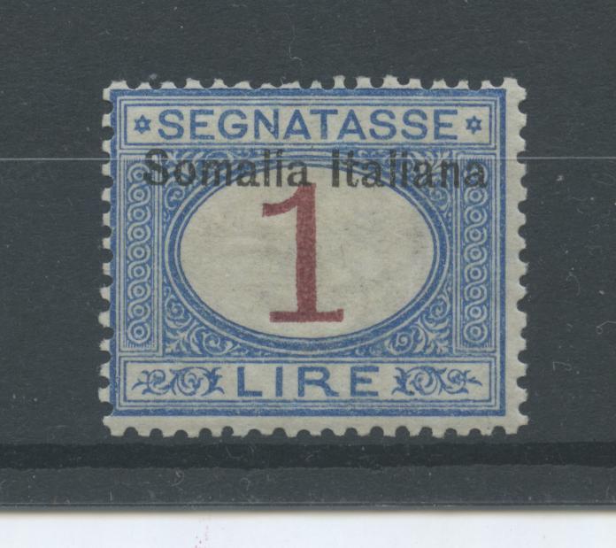 Scansione lotto: COLONIE SOMALIA 1909 TASSE L.1 N.19 * CENTRATO