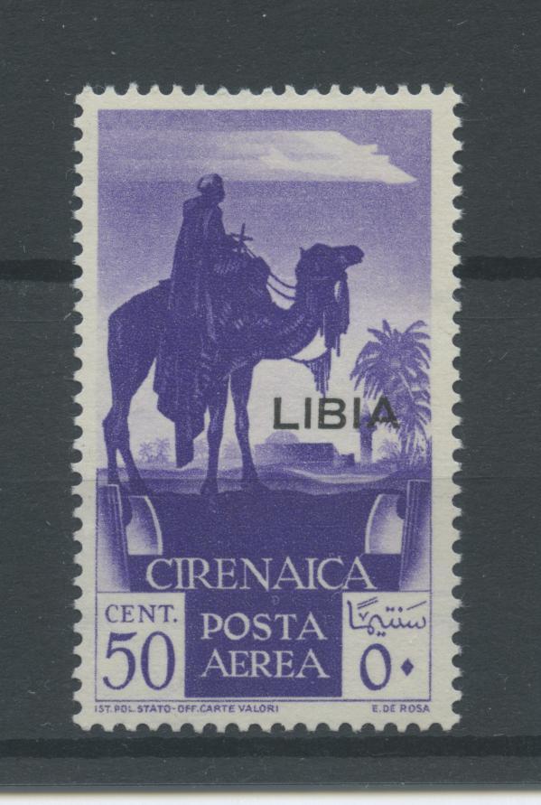 Scansione lotto: COLONIE LIBIA 1936 POSTA AEREA 50C. ** CENTRATO