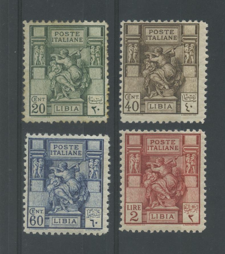 Scansione lotto: COLONIE LIBIA 1926/9 SIBILLA 4V. ** CENTRATO