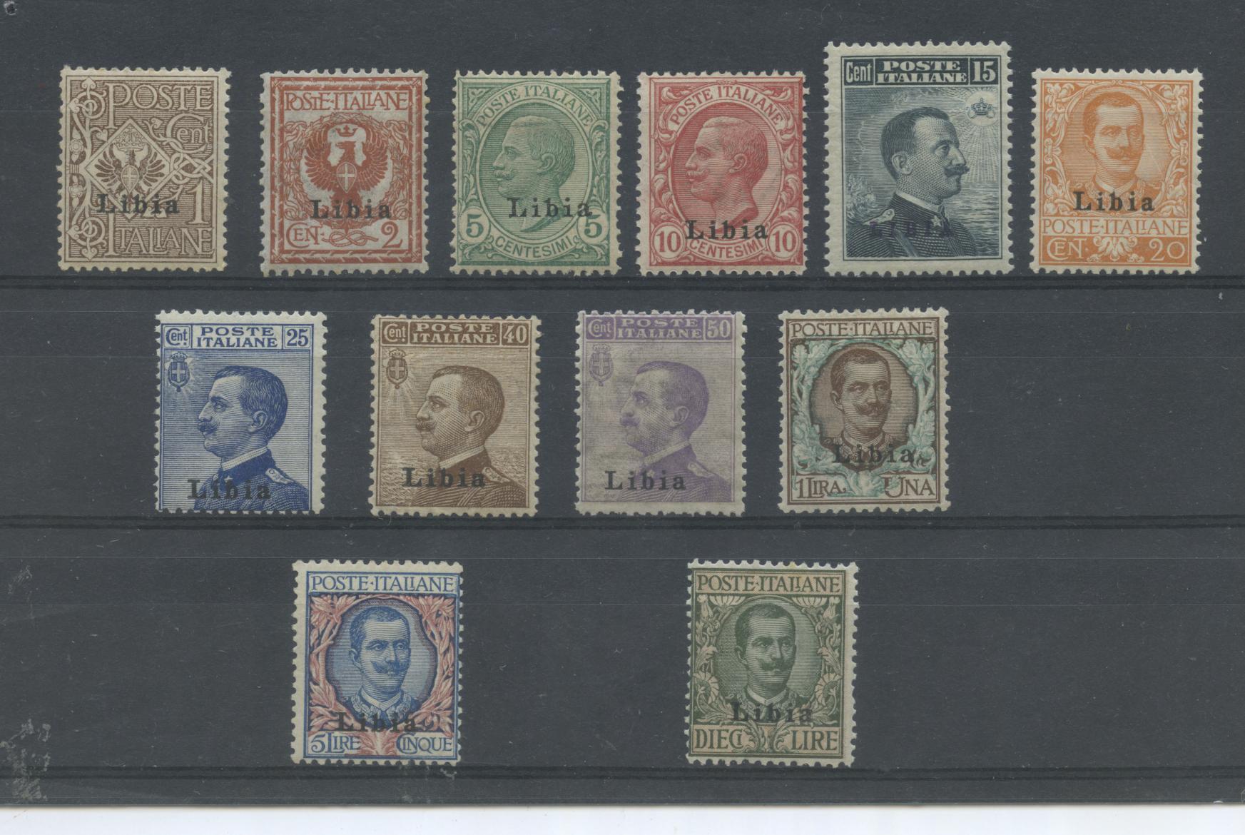 Scansione lotto: COLONIE LIBIA 1912/5 SOVR. 12V. 7 **  CERT.
