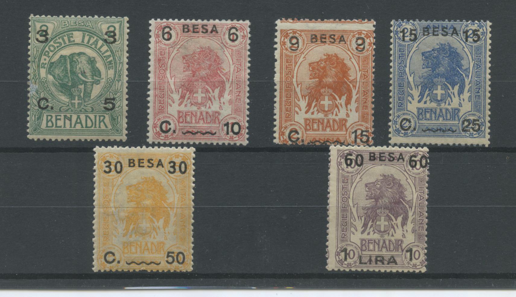 Scansione lotto: COLONIE SOMALIA 1922 LEONI 6V. 2 **