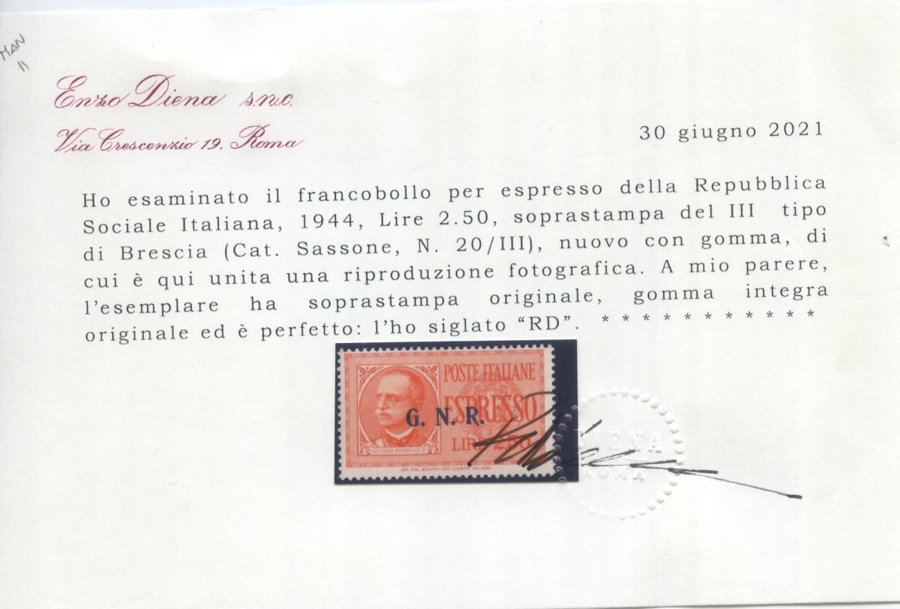 Scansione lotto: RSI E LUOGOTENENZA 1944 EX. BS. 2V. 2 **  CERT.