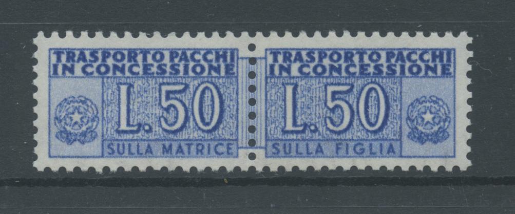 Scansione lotto: REPUBBLICA 1953 CONCESSIONE RUOTA L.50 2 ** LUSSO