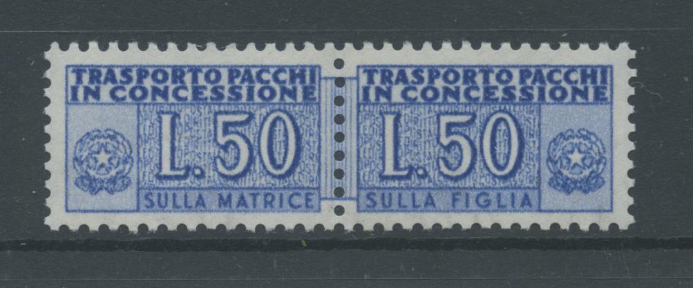 Scansione lotto: REPUBBLICA 1953 CONCESSIONE RUOTA L.50 2 ** LUSSO