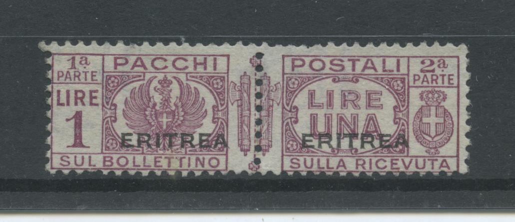 Scansione lotto: COLONIE ERITREA 1927/37 PACCHI L.1 N.27 **  CERT.