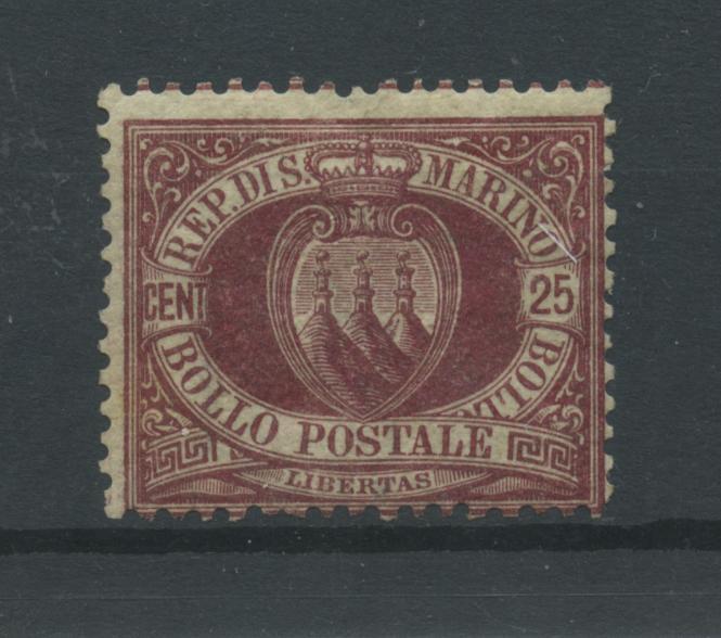 Scansione lotto: SAN MARINO 1877 25C. LACCA *