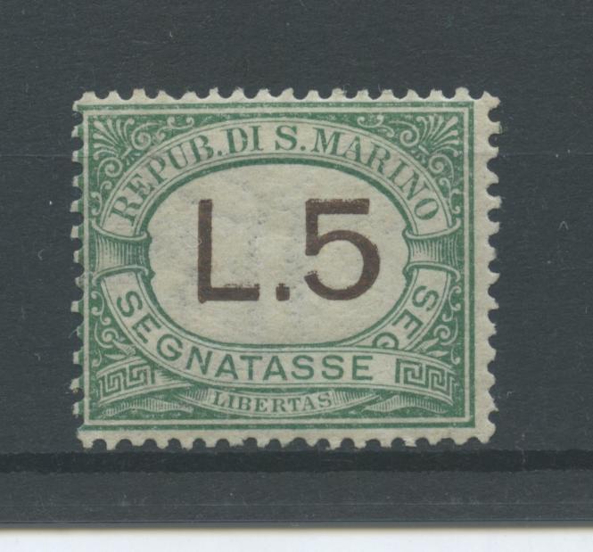 Scansione lotto: SAN MARINO 1924 TASSE RARA L.5 **