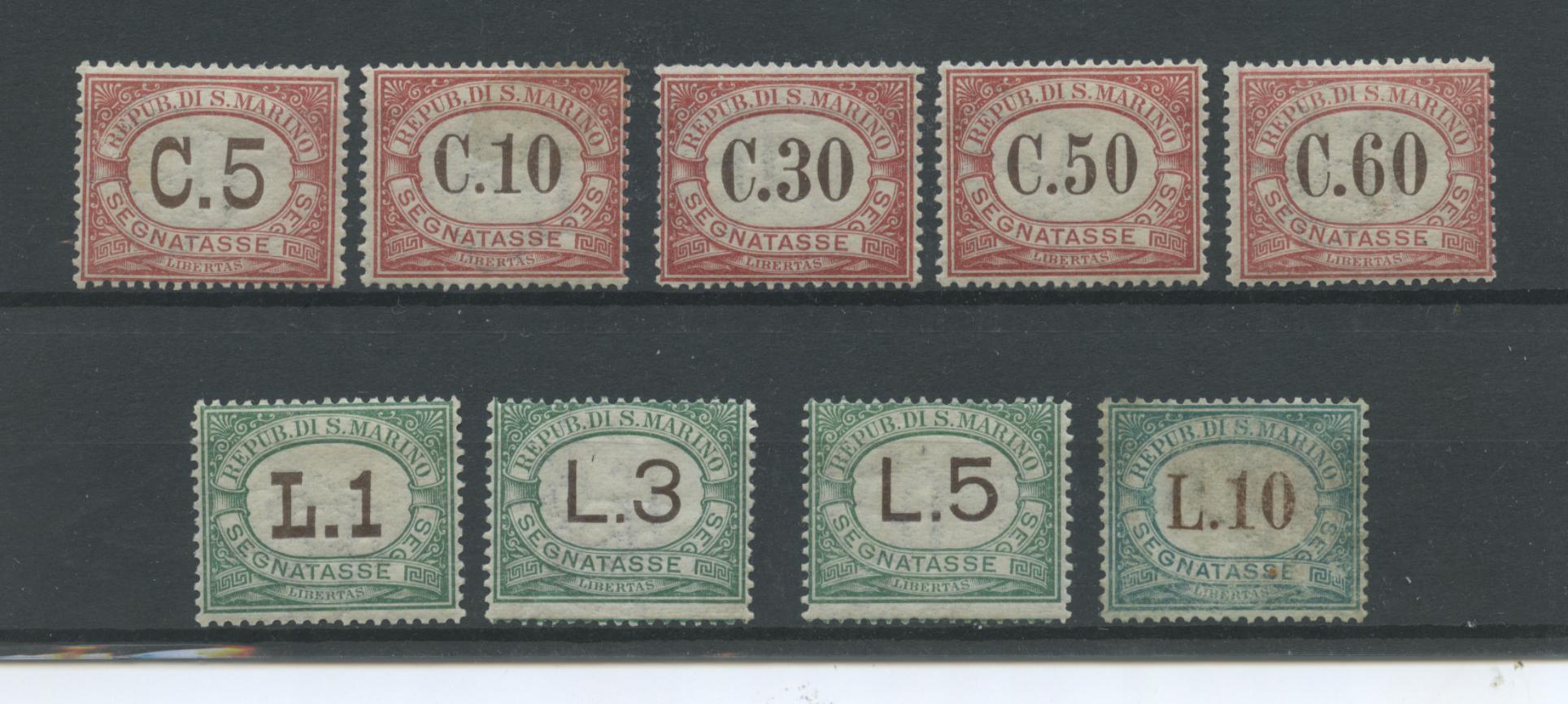 Scansione lotto: SAN MARINO 1924 TASSE RARA 9V. 2 *