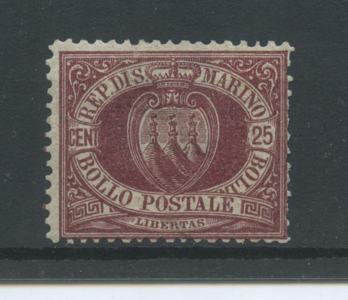 Scansione lotto: SAN MARINO 1877 25C. LACCA 2 *