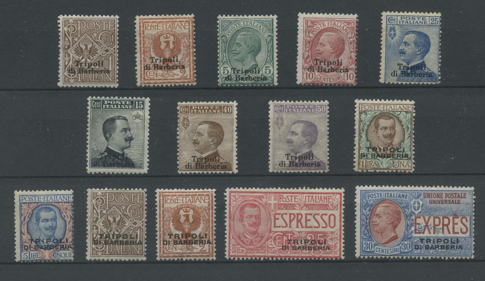 Scansione lotto: OCCUPAZIONI TRIPOLI DI BARBERIA 1909/15 CPL. 14V. *