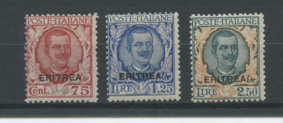 Scansione lotto: COLONIE ERITREA 1926 SOVR. 3V. 8 **