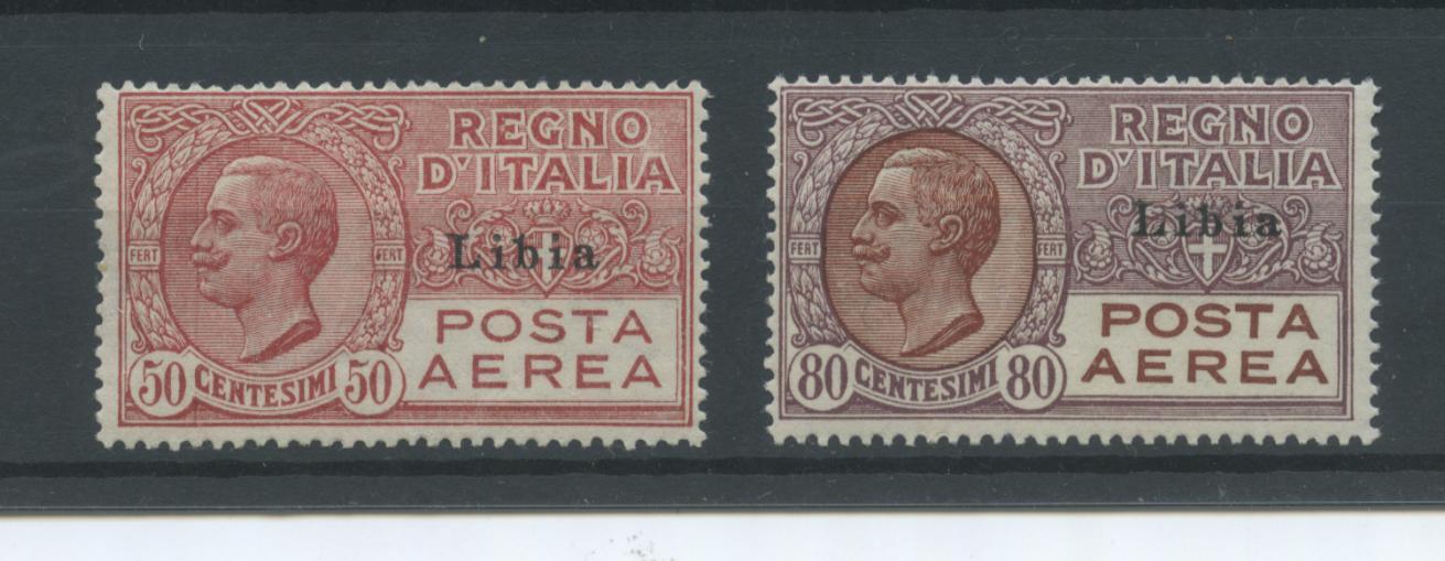 Scansione lotto: COLONIE LIBIA 1928/9 POSTA AEREA 2V. ** CENTRATO