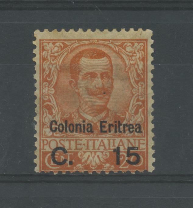 Scansione lotto: COLONIE ERITREA 1905 15C. SU 20C. 4 **