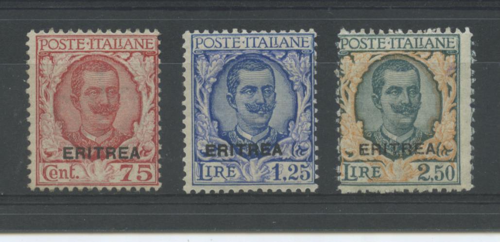 Scansione lotto: COLONIE ERITREA 1926 SOVR. 3V. 5 **