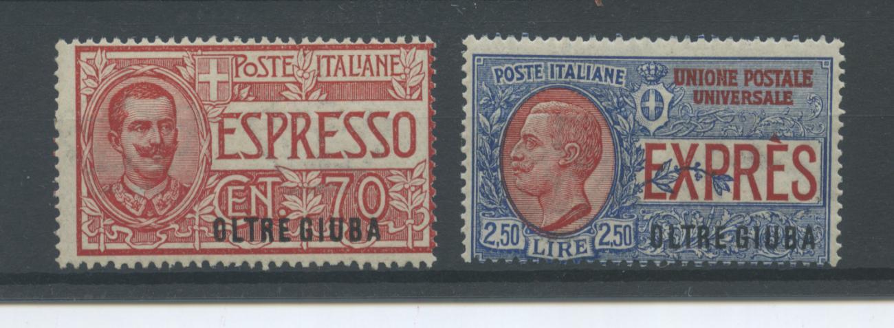 Scansione lotto: COLONIE OLTREGIUBA 1926 ESPRESSI 2V. 3 **