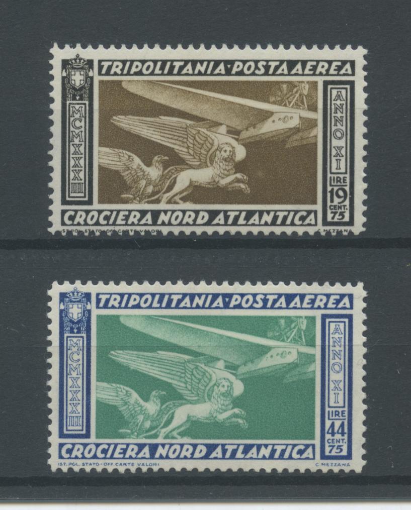 Scansione lotto: COLONIE TRIPOLITANIA 1933 BALBO 2V. 2 ** LUSSO