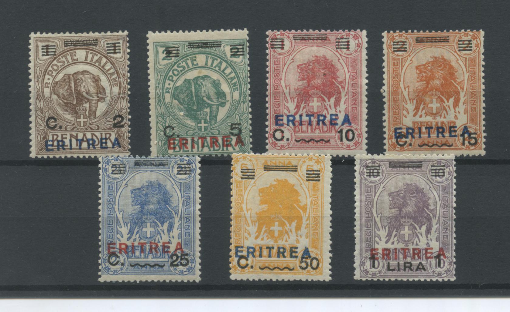 Scansione lotto: COLONIE ERITREA 1924 LEONI 7V. *