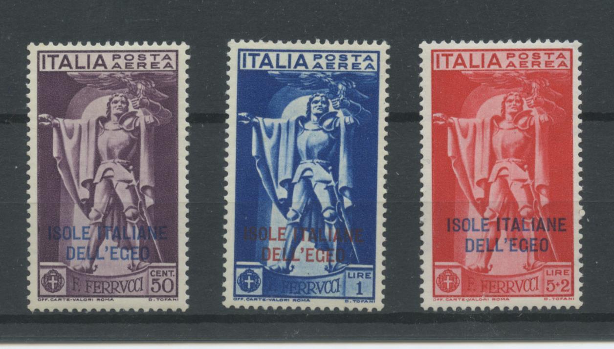 Scansione lotto: COLONIE EGEO 1930 FERRUCCI P.A. 3V. * CENTRATO