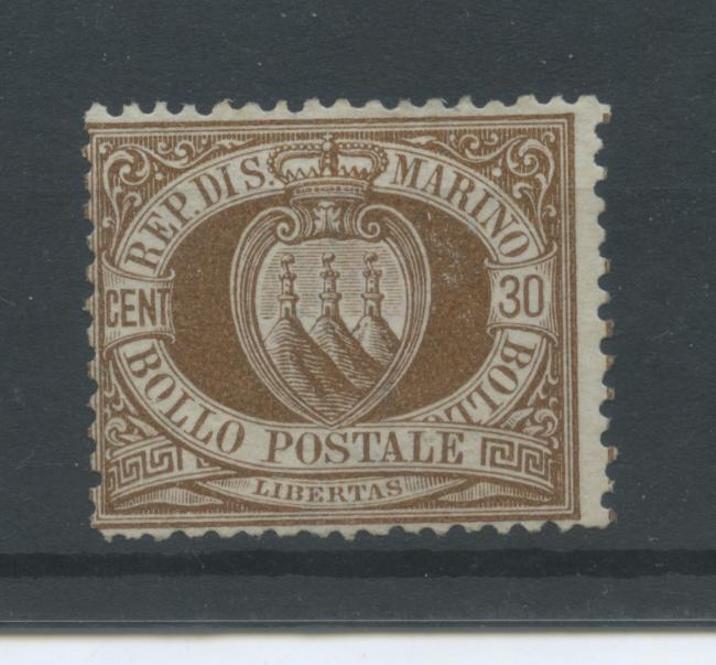 Scansione lotto: SAN MARINO 1877 30C. **  CERT.