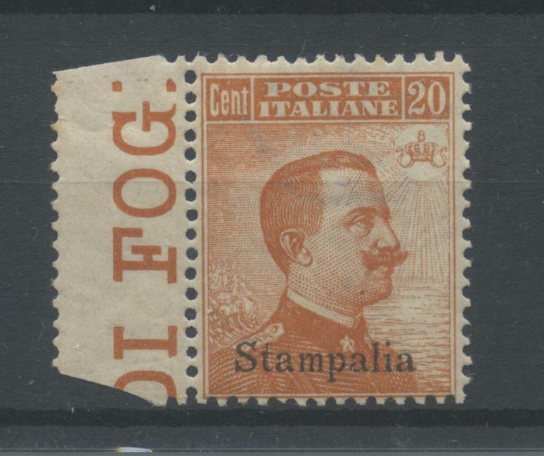 Scansione lotto: COLONIE EGEO 1922 20C. STAMPALIA ** LUSSO