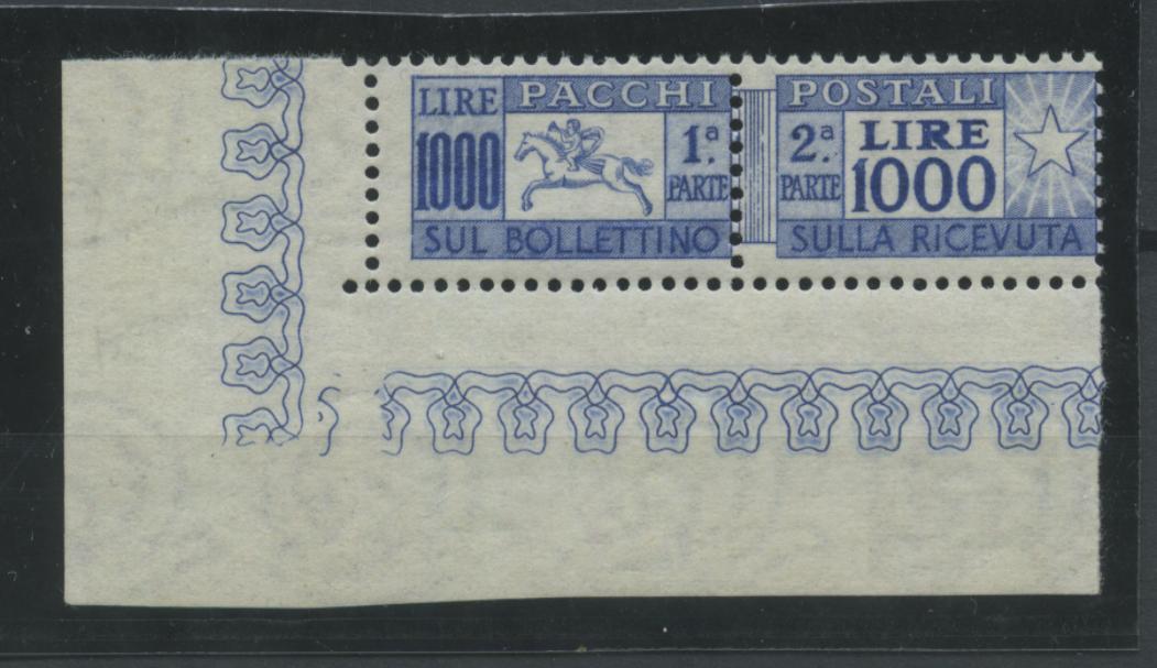 Scansione lotto: REPUBBLICA 1954 CAVALLINO 1000L. 2 ** CENTRATO CERT.