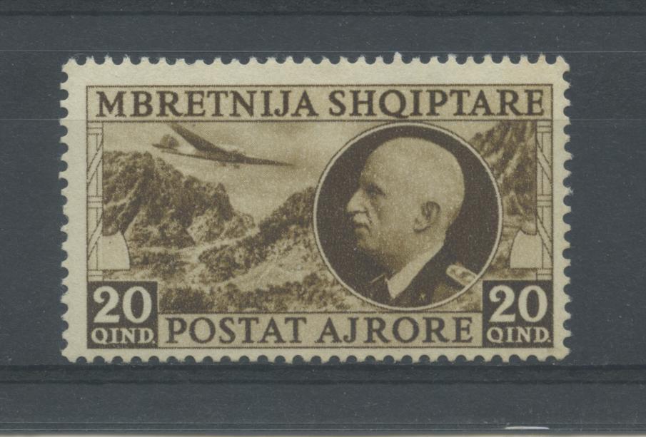 Scansione lotto: OCCUPAZIONI ALBANIA 1939 POSTA AEREA 20Q. 2 **