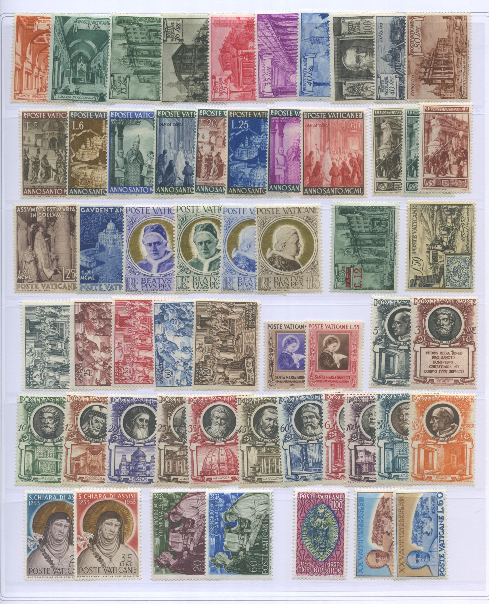 Scansione lotto: VATICANO 1939/58 COLLEZIONE CPL. 3 ** CENTRATO CERT.