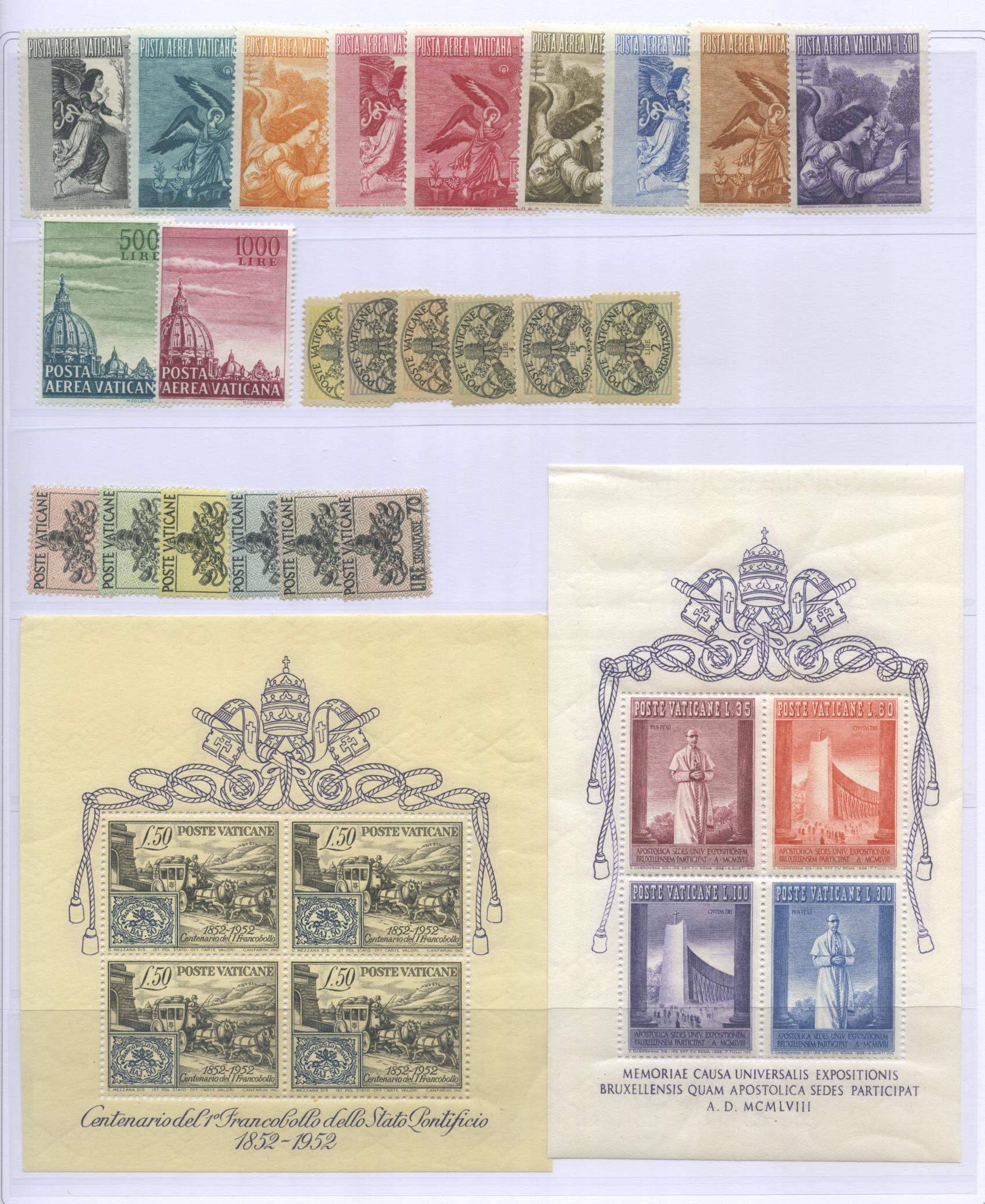 Scansione lotto: VATICANO 1939/58 COLLEZIONE CPL. 3 ** CENTRATO CERT.