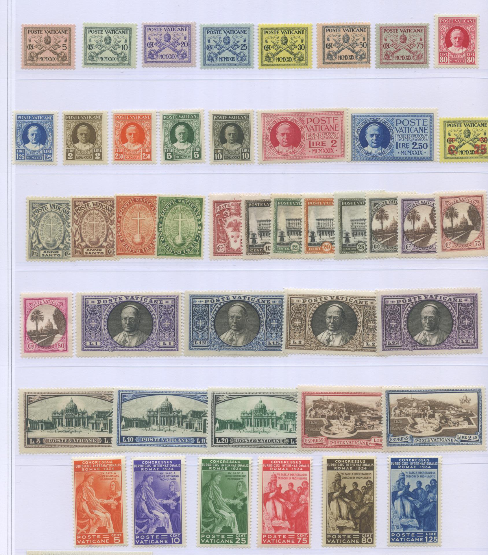 Scansione lotto: VATICANO 1929/38 PIO XI CPL. (-N.35/40) **