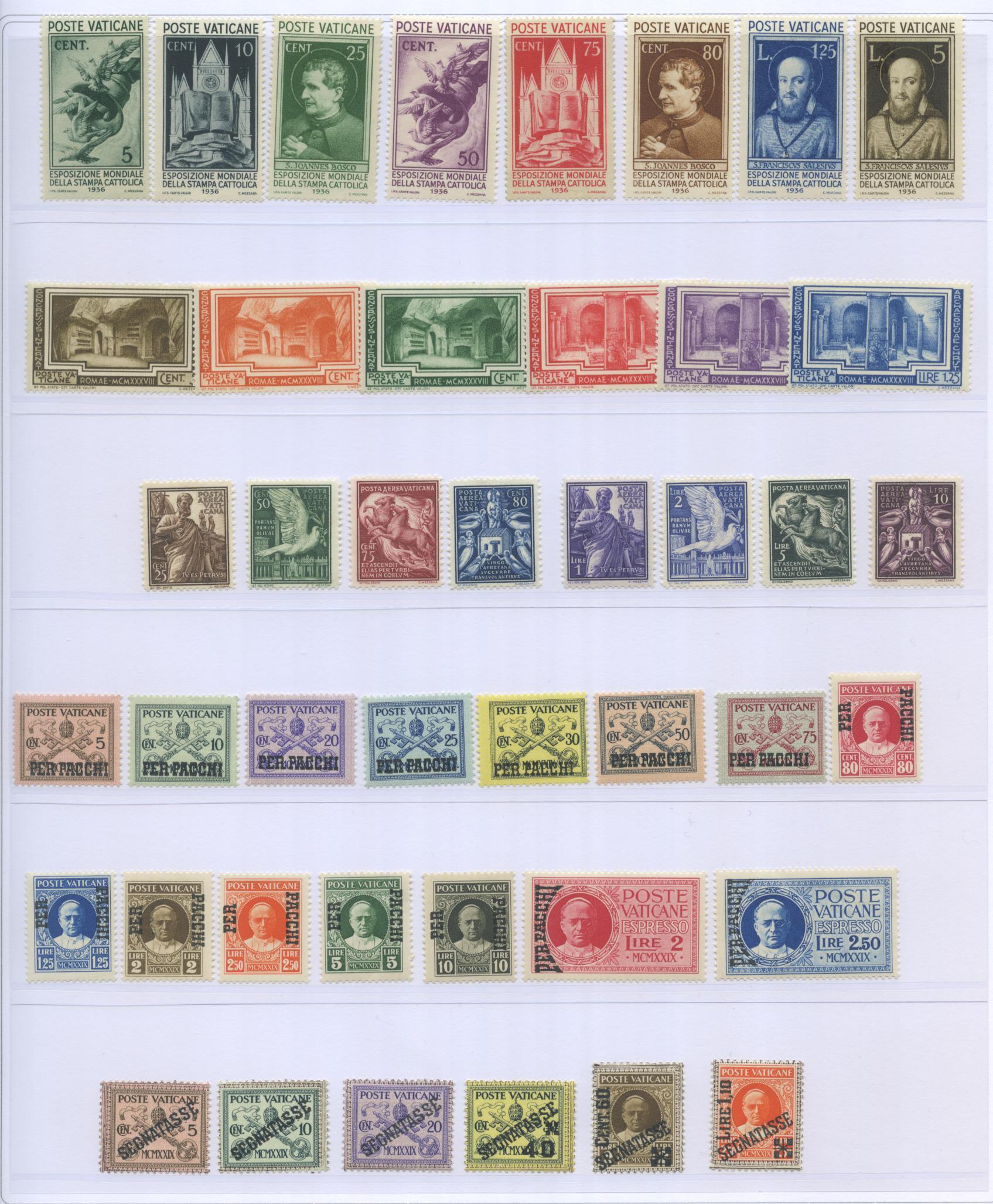 Scansione lotto: VATICANO 1929/38 PIO XI CPL. (-N.35/40) **