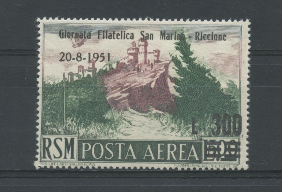 Scansione lotto: SAN MARINO 1951 P.A. 300L. SU 500L. **