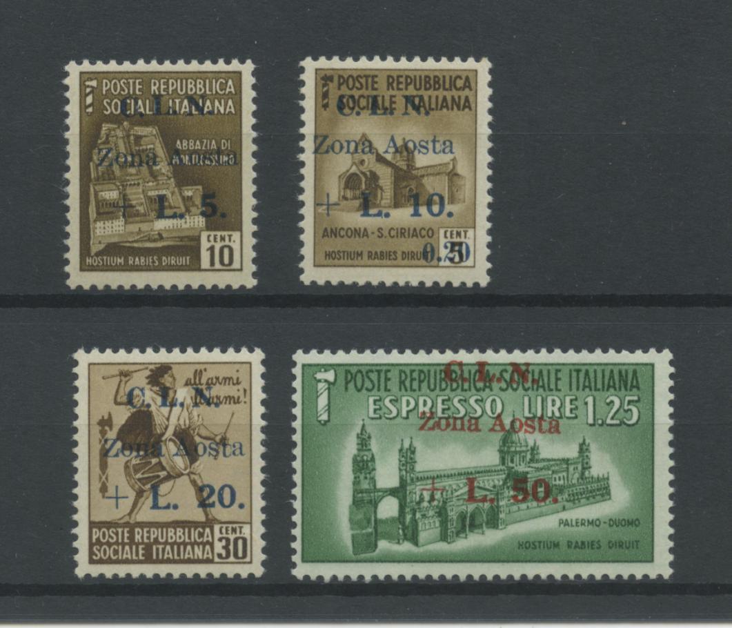 Scansione lotto: ITALIA EMISSIONI LOC 1944 AOSTA N.5/8 **