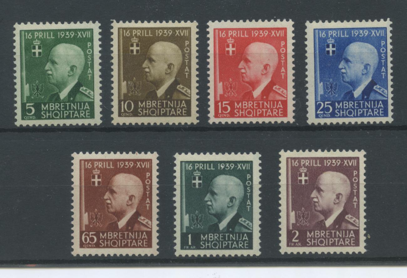 Scansione lotto: OCCUPAZIONI ALBANIA 1942 UNIONE 7V. *