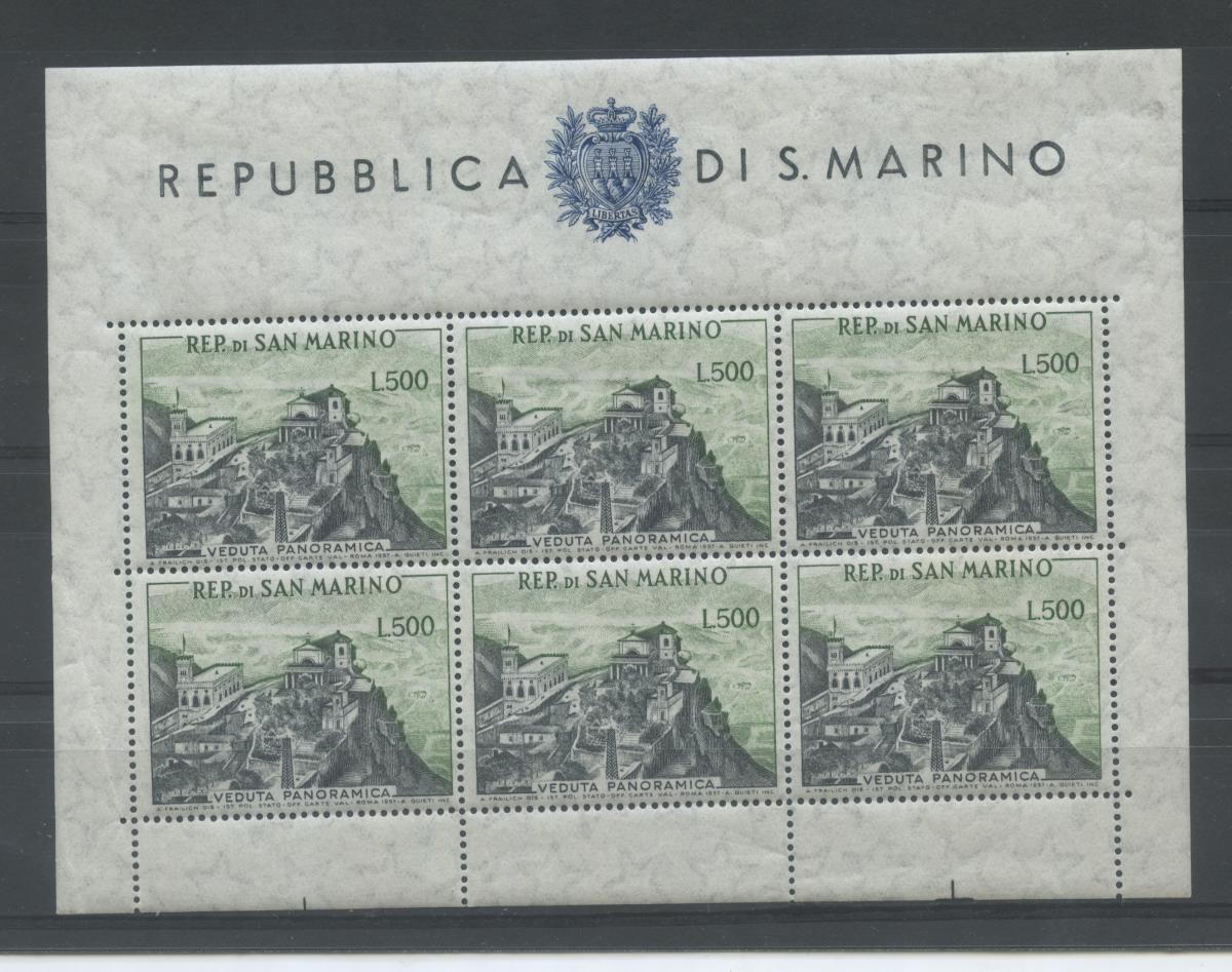 Scansione lotto: SAN MARINO 1958 BF PANORAMA 3 **  CERT.